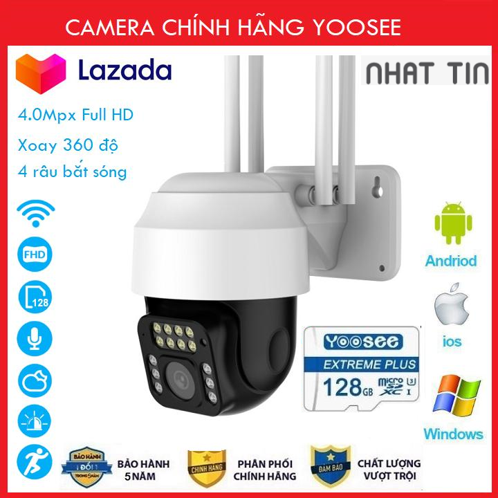 Combo Tùy Chọn Thẻ nhớ 128GB Camera Yoosee 5.0MPX - Camera wifi trong nhà , Camera ngoài trời ptz xoay 360 độ 14 led mới nhất 2021 ( CÓ 2 MÃ GIÁ KÈM THẺ VÀ KHÔNG KÈM THẺ)