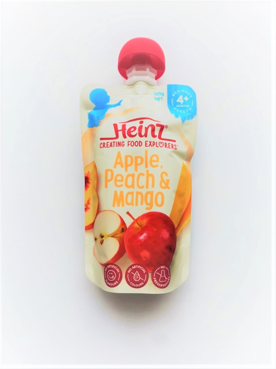 [HCM]Váng sữa ăn dặm HEINZ CUSTARD Úc vị Táo Đào Xoài dạng gói 120g cho bé. Date 2024