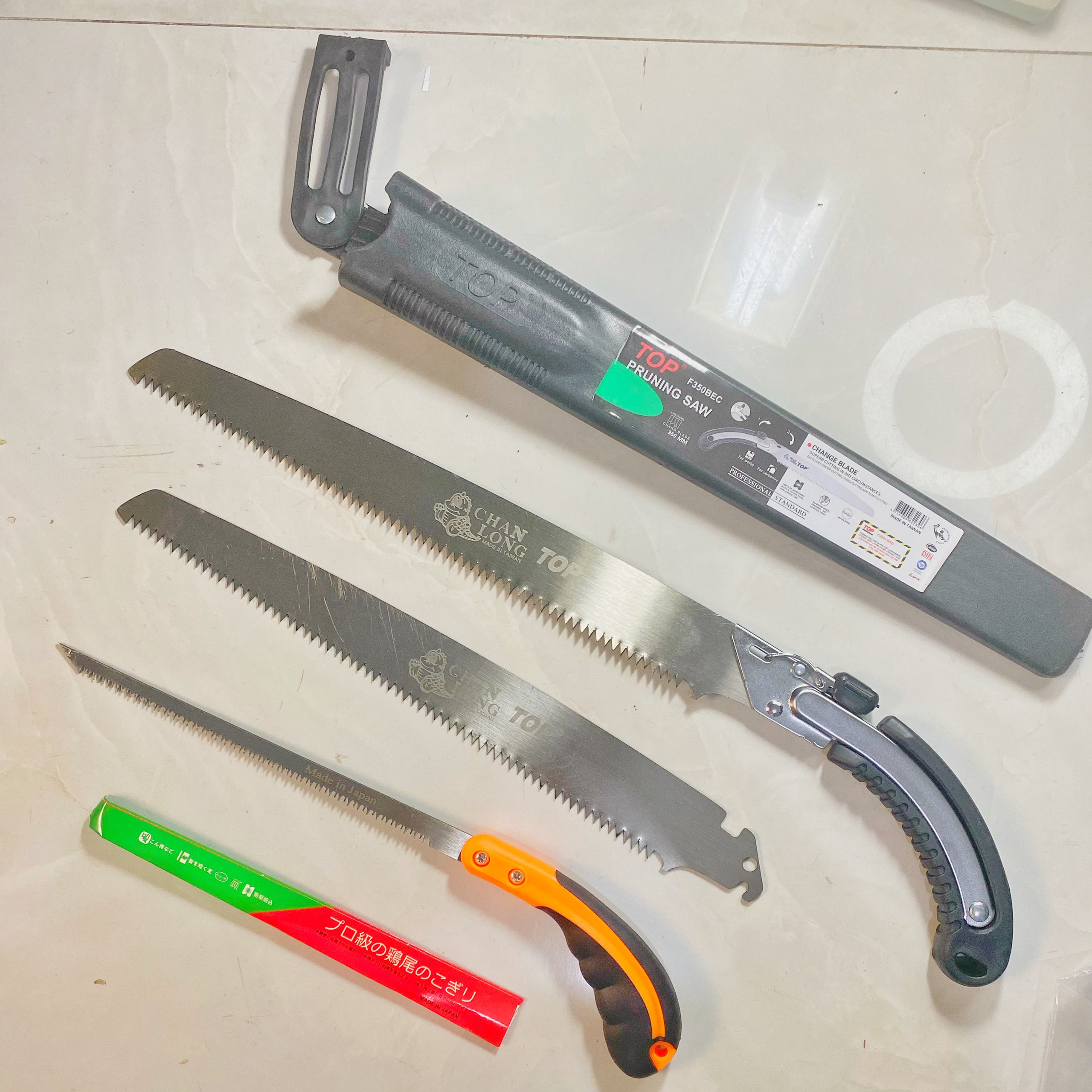 Cưa gỗ cầm tay ,combo 3 món cưa TOP, lưỡi Cưa dự phòng và cưa lách Nhật lưỡi thép sk5