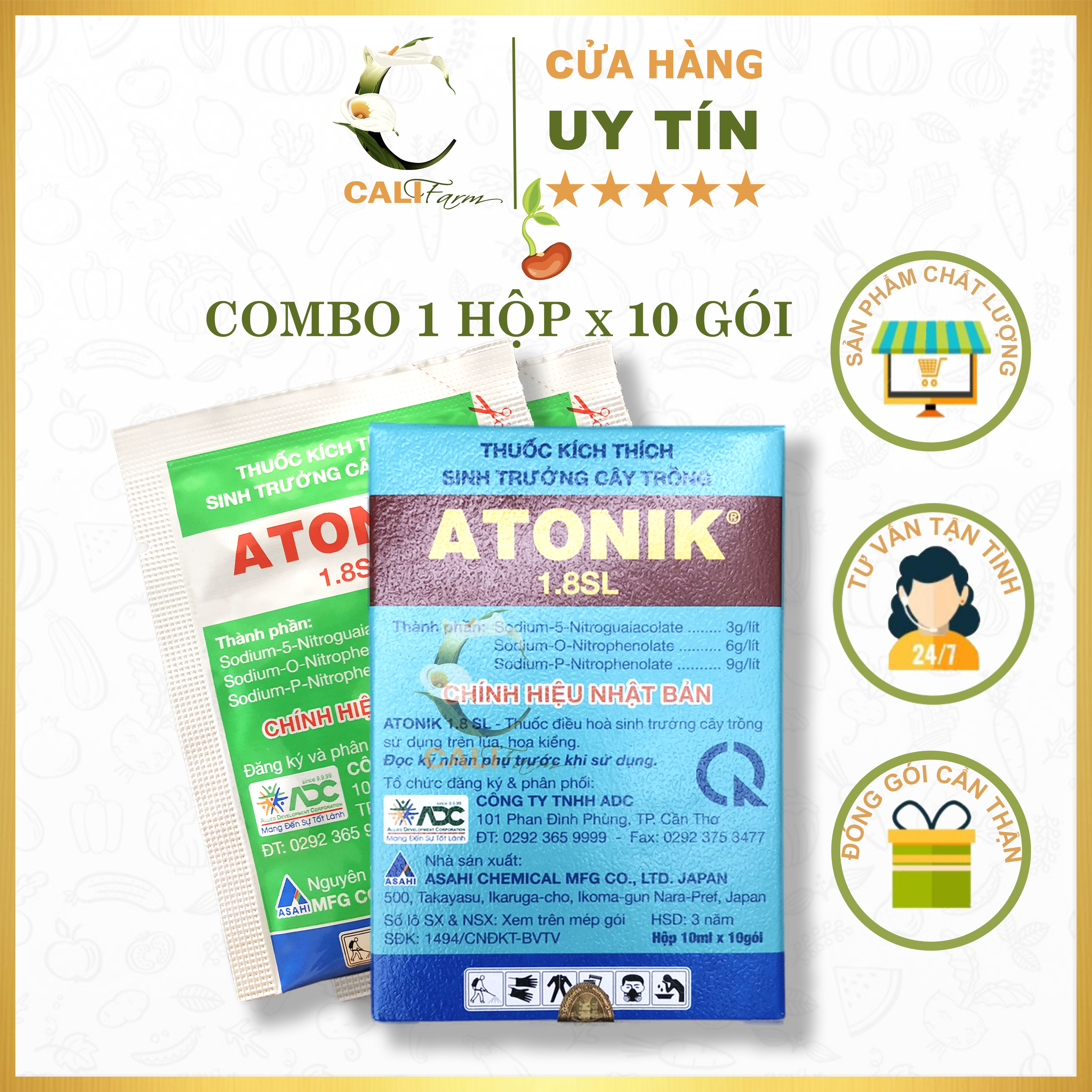[Combo] Kích thích sinh trưởng Atonik 10g x 10 gói [sieutietkiem]