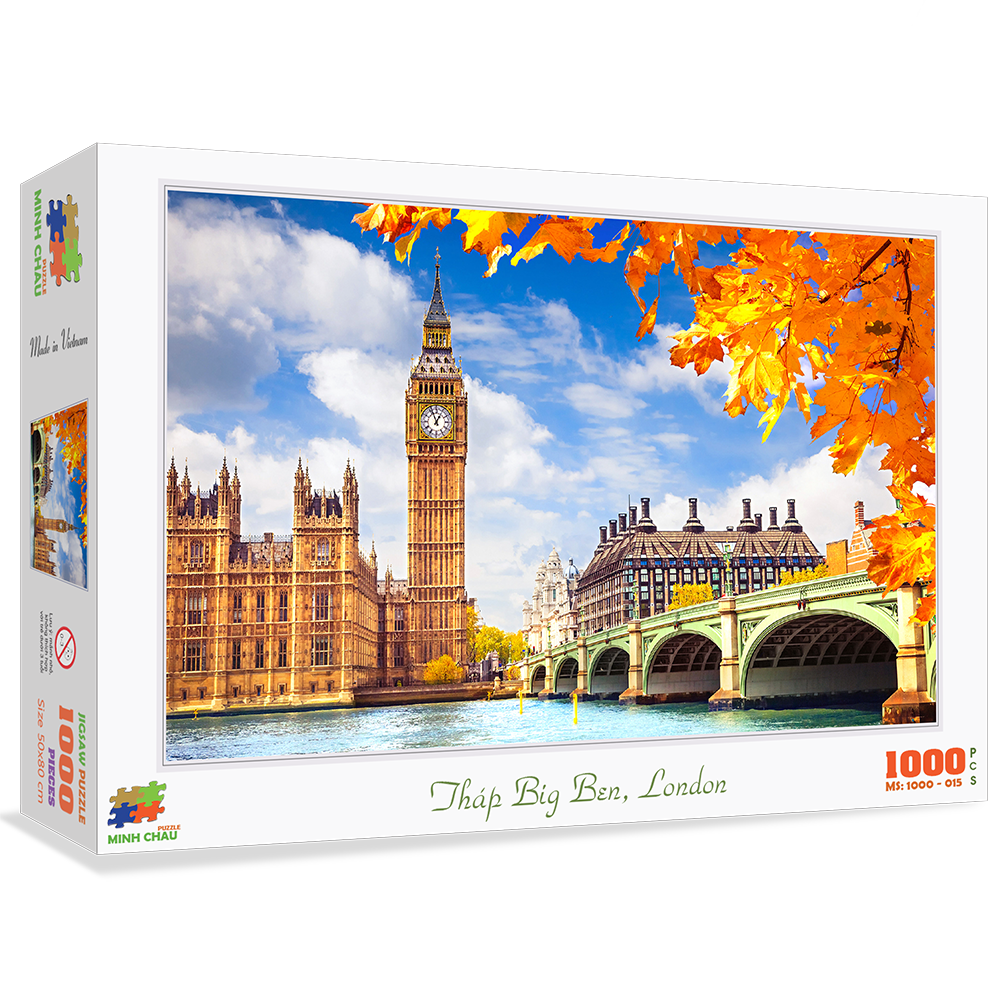 [HCM]Bộ tranh xếp hình cao cấp 1000 mảnh ghép – Tháp Big Ben London