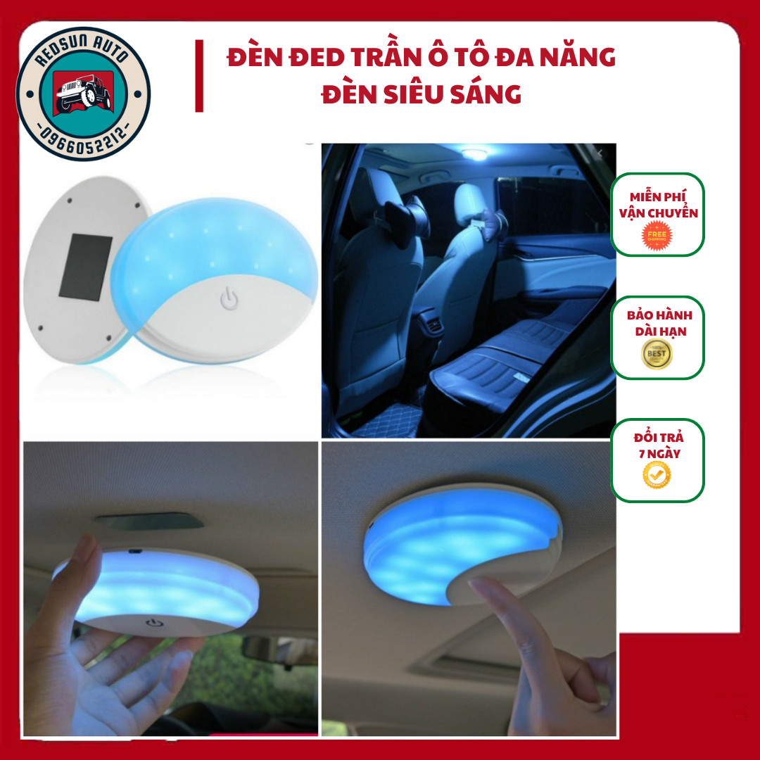 Đèn LED Trần Gắn Nóc Ô Tô Đèn Đa Năng - Gắn Trần, Gắn Cốp Xe Hơi Có Thể Sạc Lại, Đèn Chiếu Sáng Ô Tô, Y-978 Công suất 4W