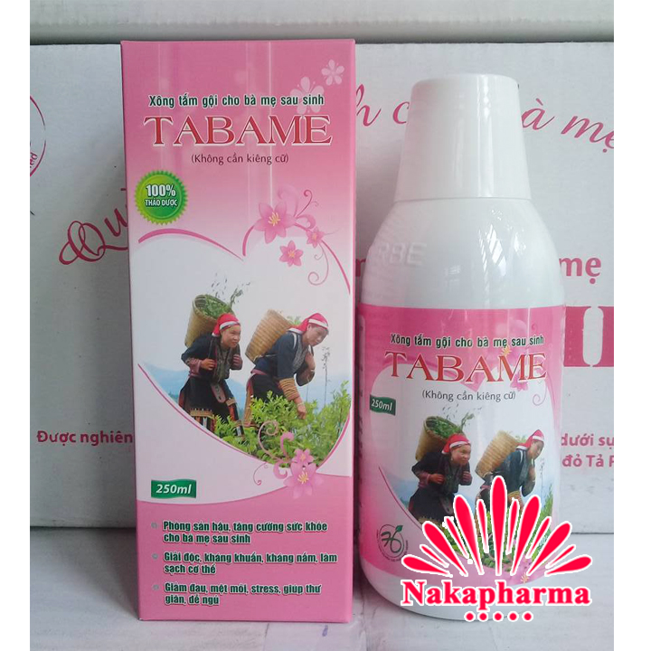 Nước xông tắm cho mẹ sau sinh Tabame 250ml