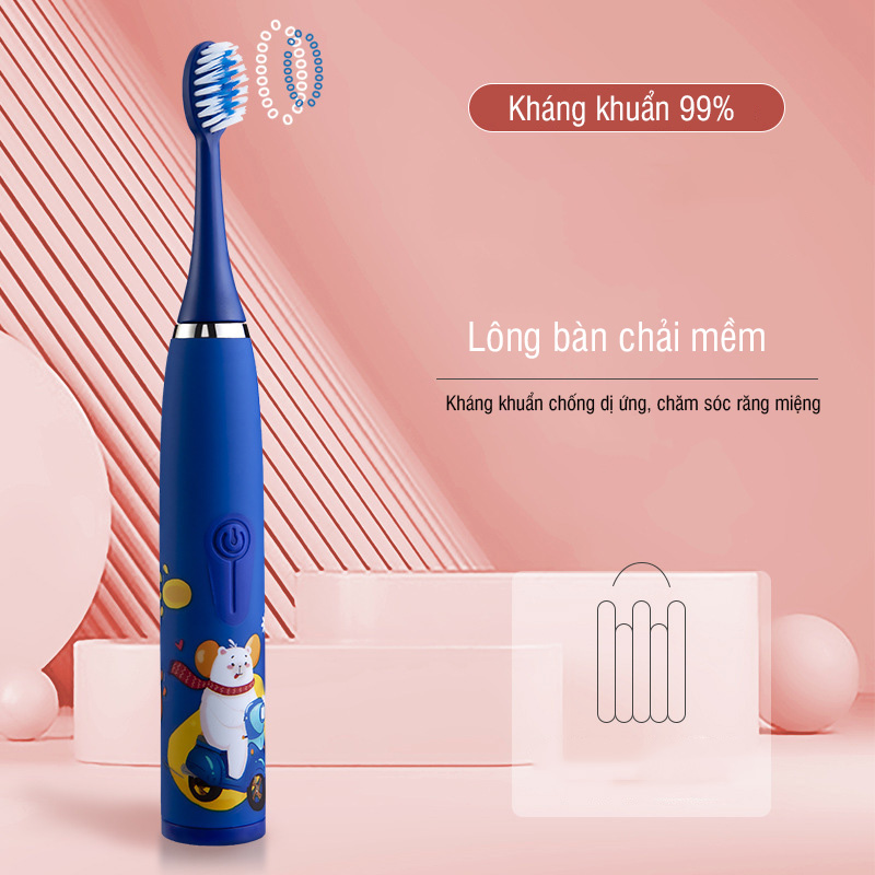 Electric baby toothbrush, with 5 replacement heads