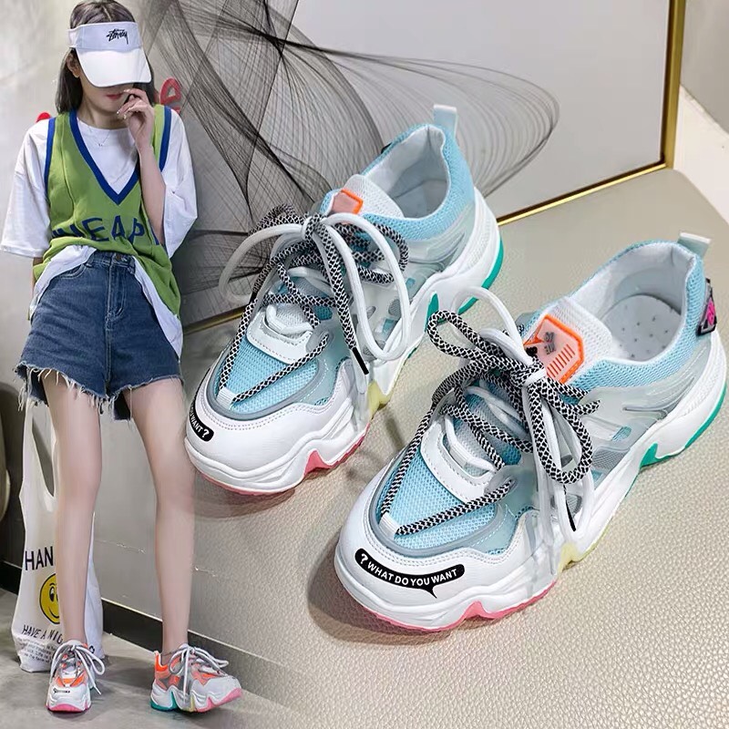[ hàng sẵn ] giày thể thao nữ đế phối 3 màu  giày sneaker nữ hot trend 2020, các sản phẩm shop đều đăng kèm ảnh shop chụp thật nhé, nên bạn kéo ảnh sau coi ảnh thật
