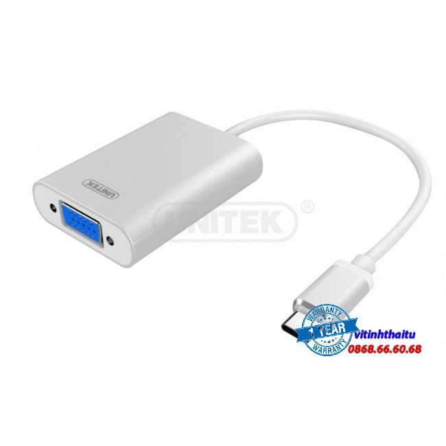 Cáp type-c - vga unitek 20cm