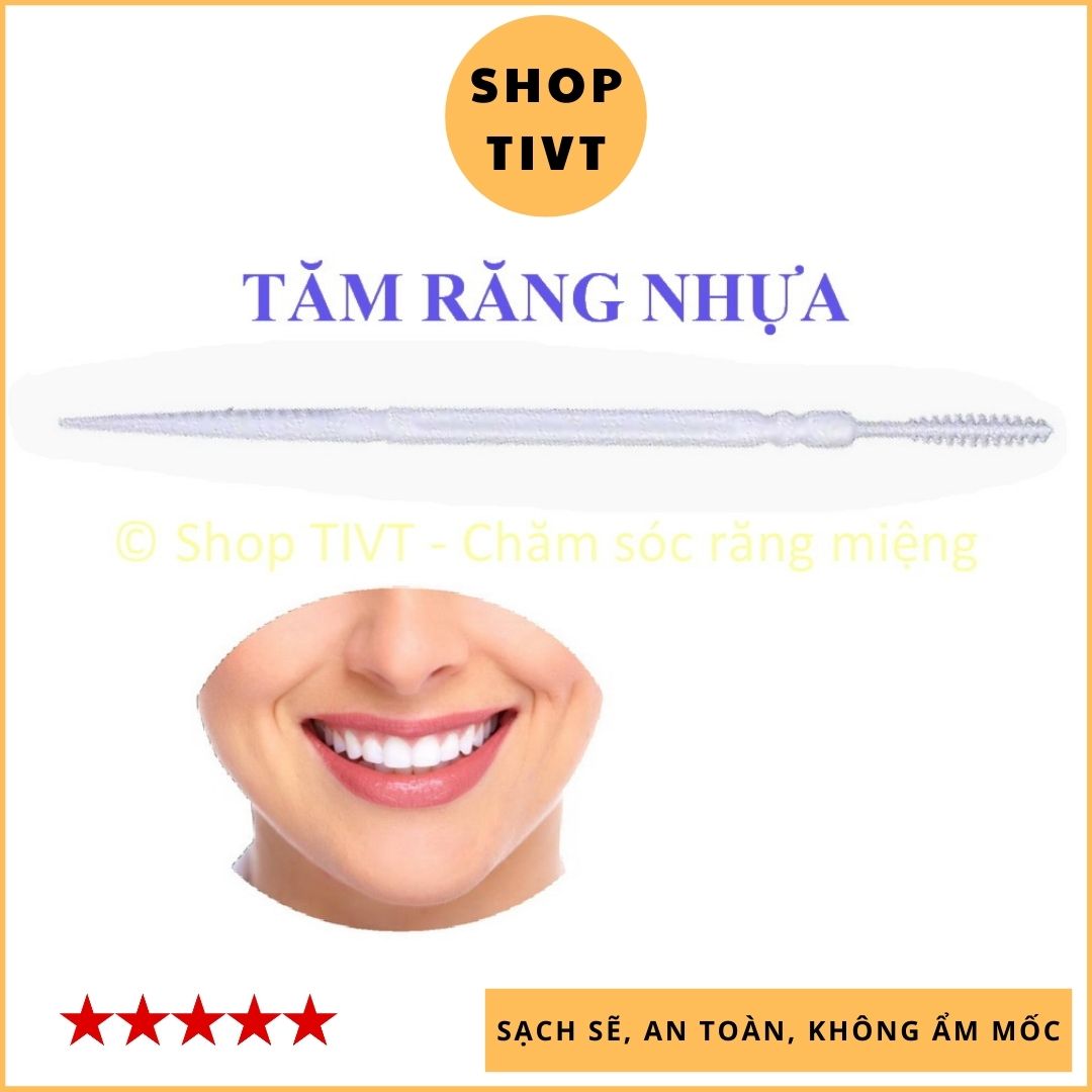 Combo 3 hộp/gói 200 cây tăm xỉa răng thế hệ mới bằng nhựa dẻo, mảnh, dai, vệ sinh khe kẽ răng, làm sạch kẽ răng đặc biệt tốt cho người niềng răng, tăm nhựa nguyên sinh-TIVT