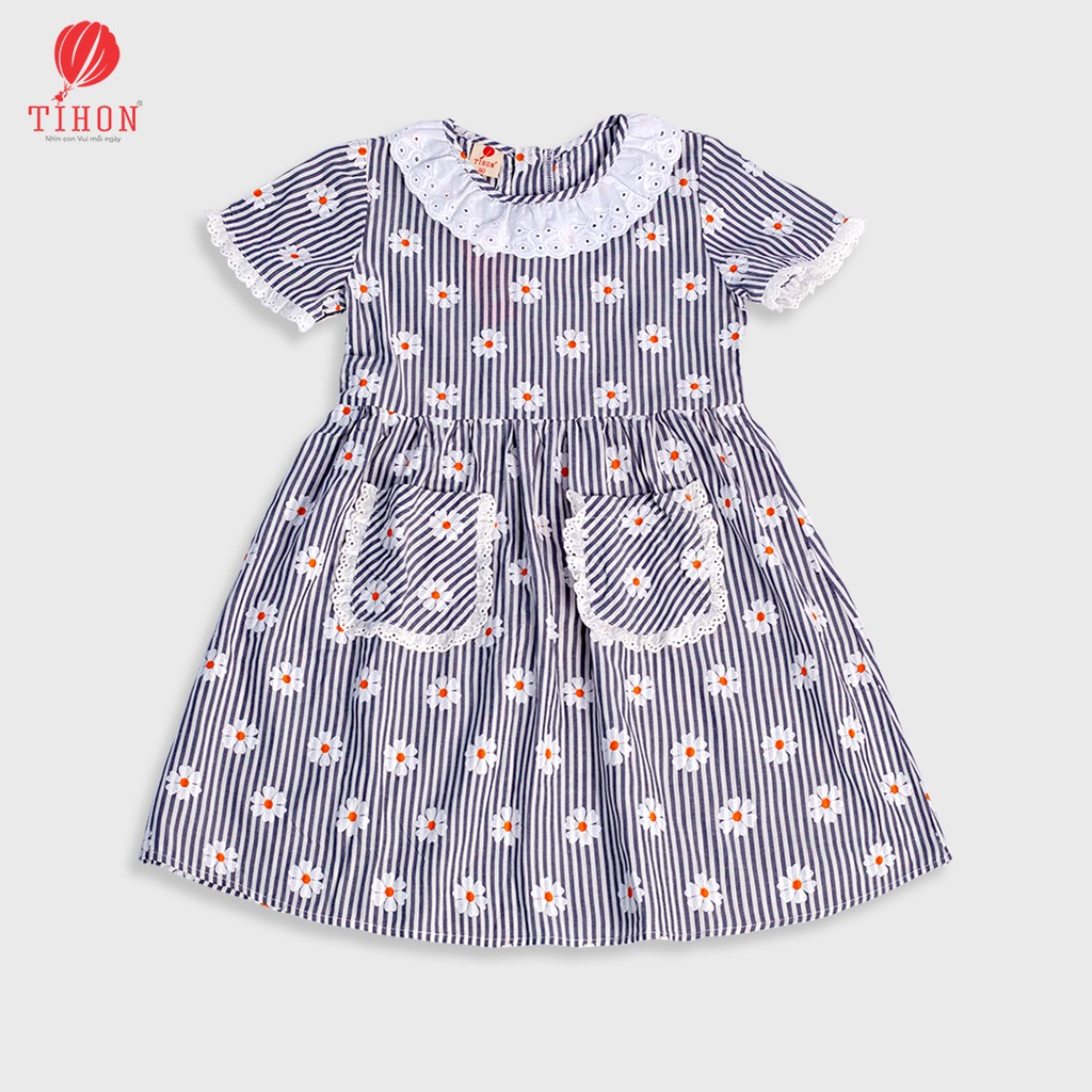 Váy trẻ em tihon váy bg hoa phối ren 904 vt0250021