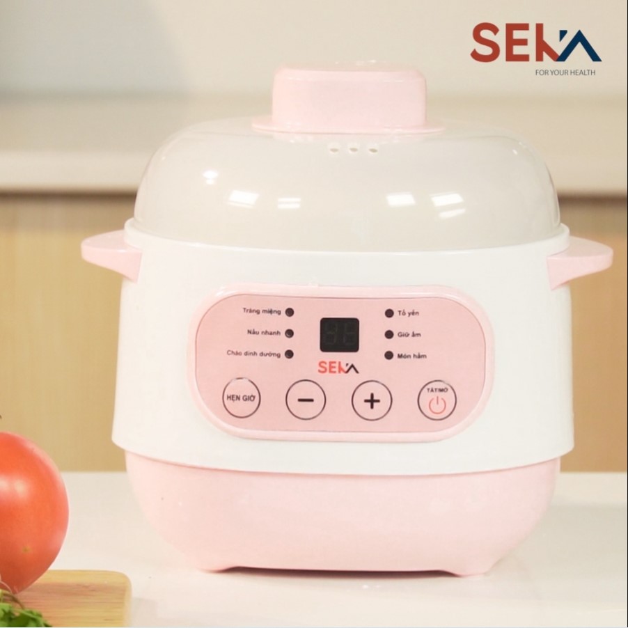 (ĐANG SALE)Nồi nấu chậm,Nồi Nấu Chậm Đa Năng (1 Lít),Nồi trưng yến nấu súp hầm canh bồi bồ cho sức khỏe cho mọi gia đình nồi nấu cháo chậm SEKA GT68 cho bé ăn dặm.(Bảo Hành 12)