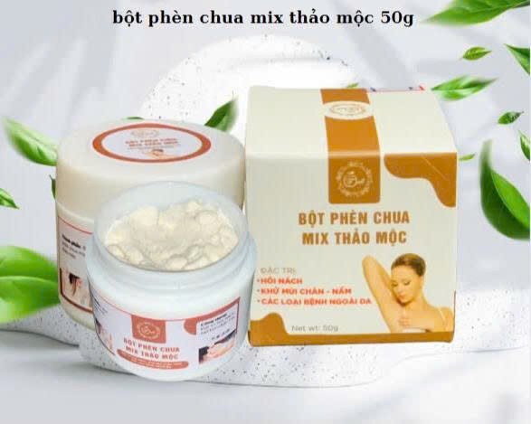 BỘT PHÈN CHUA MIX THẢO MỘC 50G – GIẢI PHÁP KHỬ MÙI HÔI NÁCH, GIẢM MỒ HÔI HIỆU QUẢ