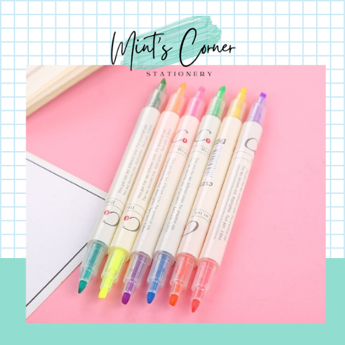 ☘ HOT ☘ Bộ 6 Bút 12 Màu Dạ Quang, Bút Highlight 2 Đầu Cực Đẹp