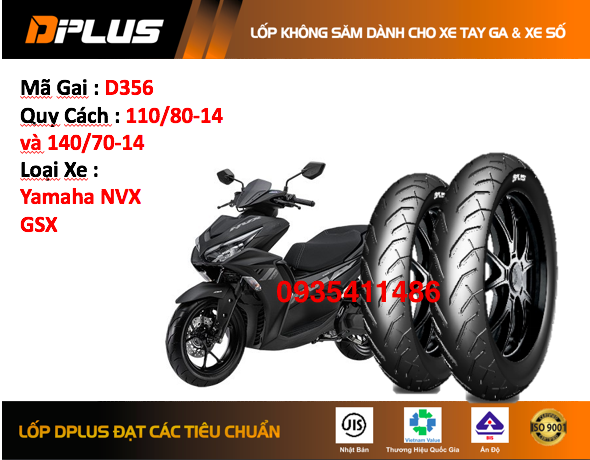 Vỏ (lốp) YAMAHA NVX  DPlus không ruột