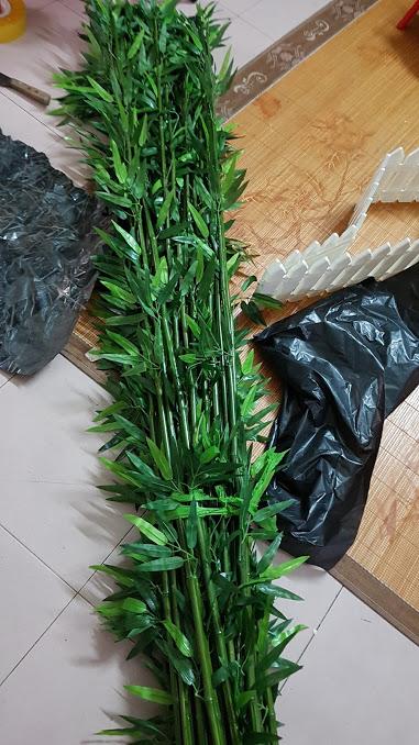 Sét 100 cành trúc giả độ cao 1,5m