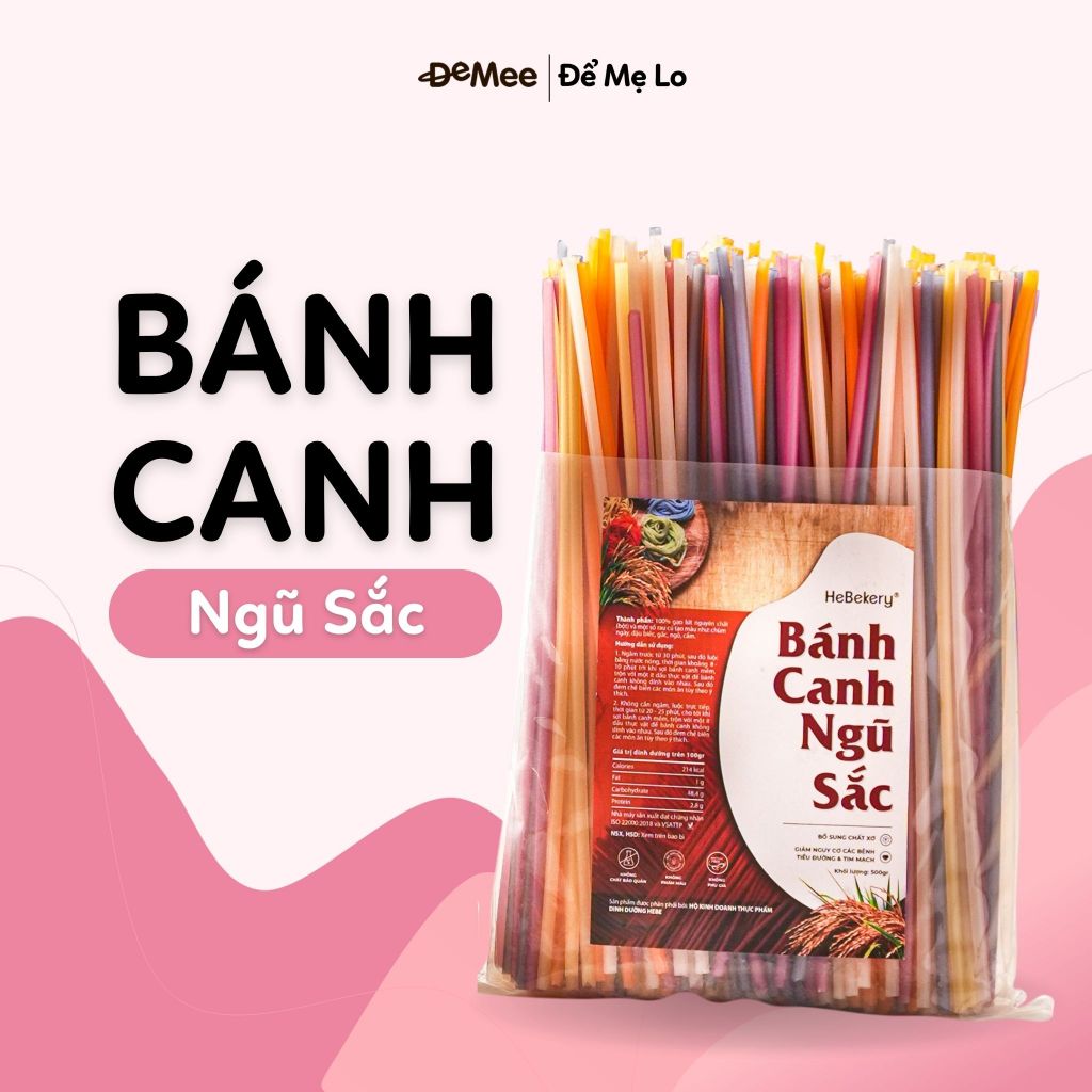 Bánh Canh Ngũ Sắc Tự Nhiên Từ Rau Củ 5 Vị Hebekery - Dinh Dưỡng Chuẩn Eatclean - Healthy Cho Mẹ Và Bé by Demee