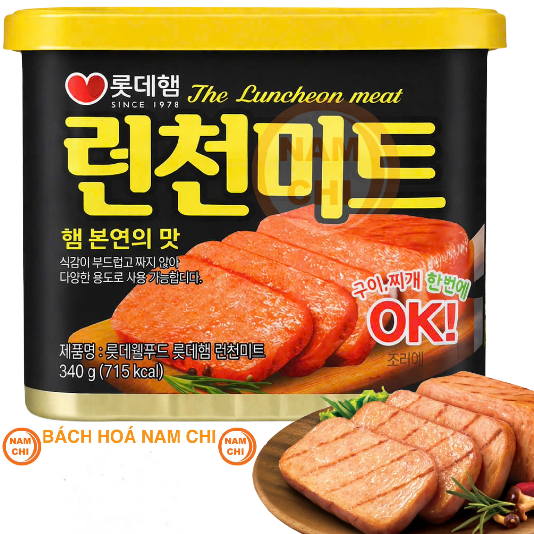 [MẪU MỚI] Thịt Hộp LOTTE HAM OK! 340G Siêu Ngon Cơm Cân Bằng Dinh Dưỡng - Nhập Khẩu Hàn Quốc