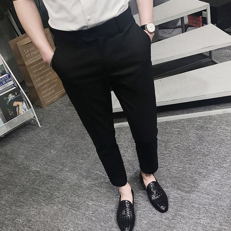 Quần Tây âu nam đẹp màu đen form hàn quốc, Chất vải line hàn co giãn nhẹ 4 chi...(**) lỗi 1 đổi 1 trong 7 ngày