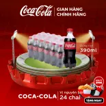 [SIÊU SALE ] Lốc 24 Chai Nước Ngọt Giải Khát Có Ga Coca-Cola 390ml/Chai Sale 25.06 Coca-Cola Chính Hãng_LD