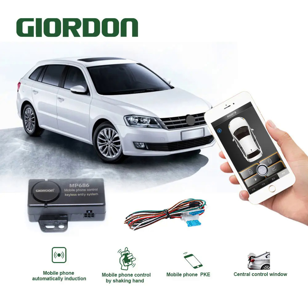 Giordon hệ thống báo động tự động xe từ xa trung tâm Kit từ xa trung tâm khóa cửa Keyless Hệ Thống Trung tâm khóa điều khiển thông minh