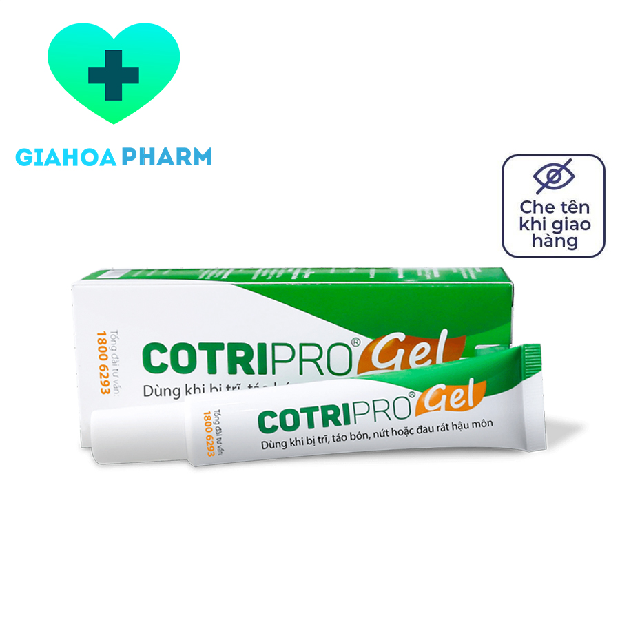 Cotripro Gel bôi trĩ giúp co trĩ, giảm đau rát, ngứa, nứt kẽ hậu môn