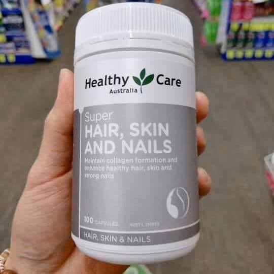 Viên tóc móng da Healthy Care Super Hair Skin & Nails 100 Capsules