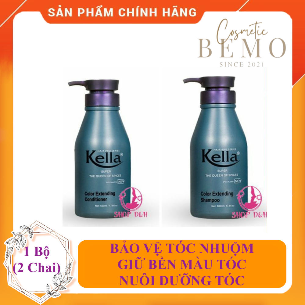 Bộ dầu gội - xả cho tóc nhuộm màu Kella chính hãng 100%, bảo vệ tóc nhuộm ,giữ bền màu tóc
