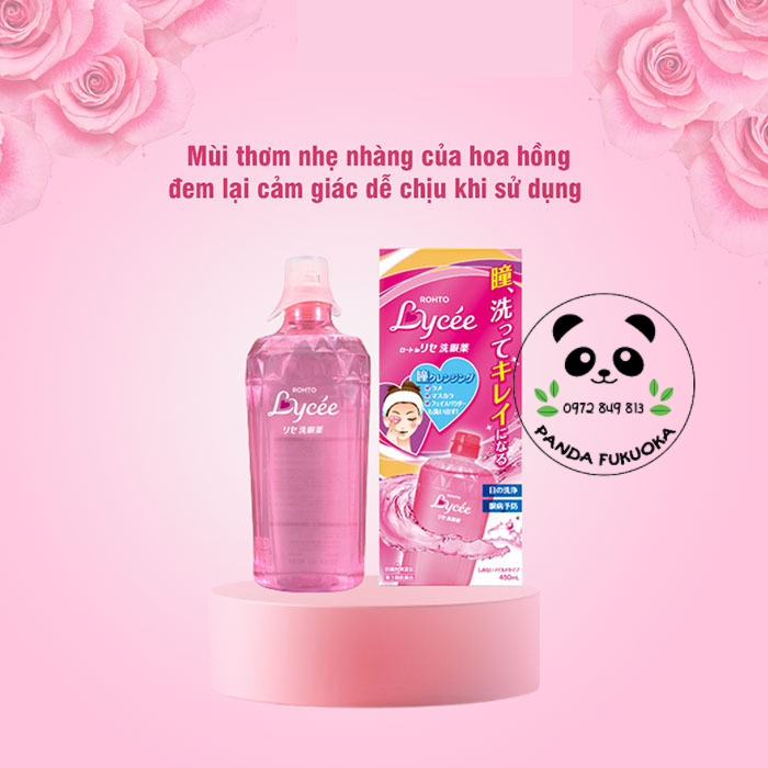 Nước Rửa Mắt Rohto Lycee Dưỡng Ẩm và Sáng Mắt 450ml Nước Rửa Mắt Nội Địa Nhật Panda fukuoka