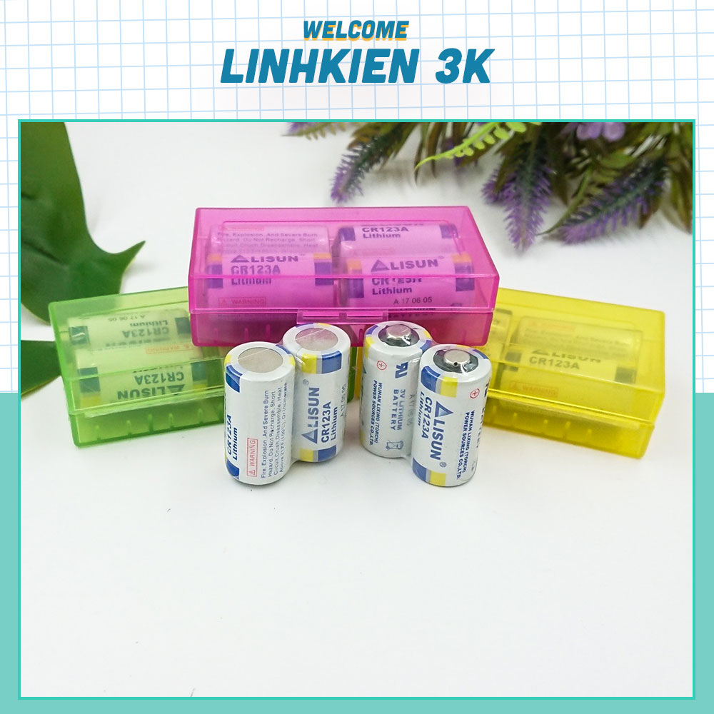 Cặp Pin CR123A 3V 1500mA Lithium, Pin 3V Cho Máy Ảnh Đèn Pin Mạch PLC (Không kèm Sạc)