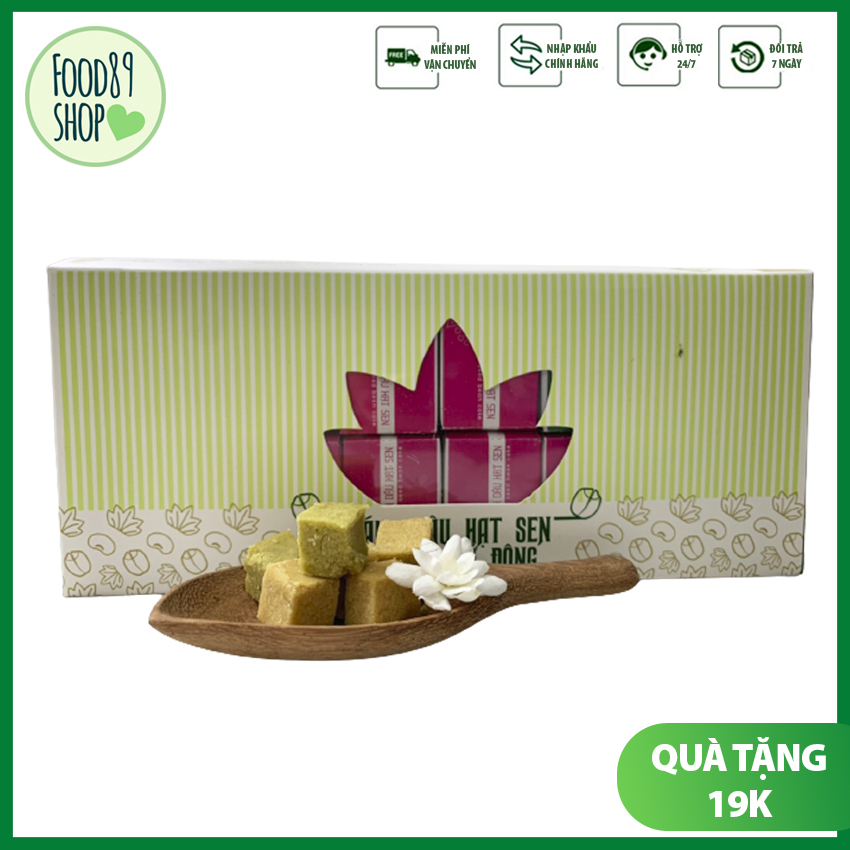 [Freeship] Bánh Đậu Xanh Hạt Sen Gia Truyền Hương Xứ Đông 160g Ít Ngọt Thơm Ngon Chuẩn Vị - Đặc Sản Hải Dương - Food 89