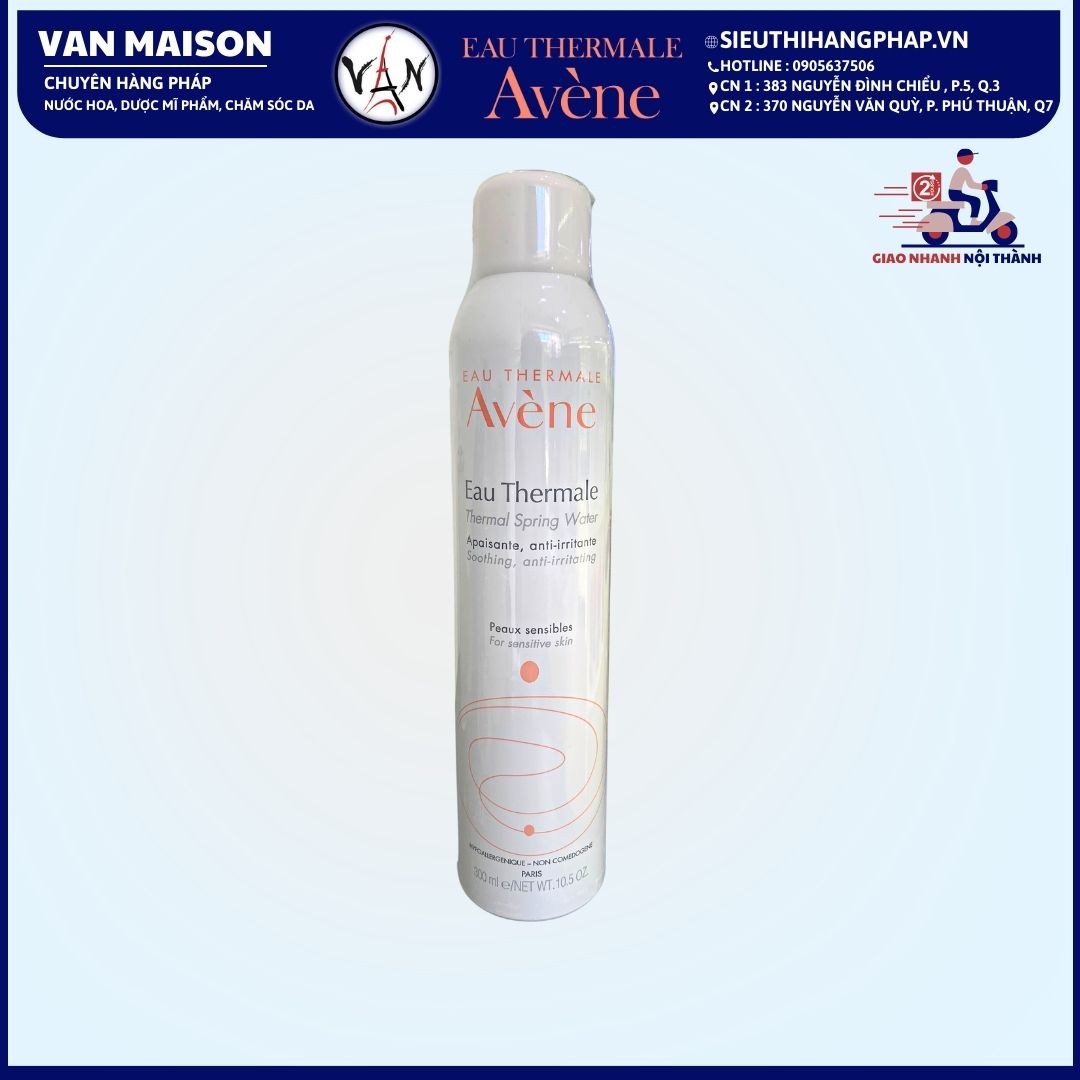 Xịt khoáng avene thermal spring water cấp nước, làm dịu & giảm kích ứng 300ml