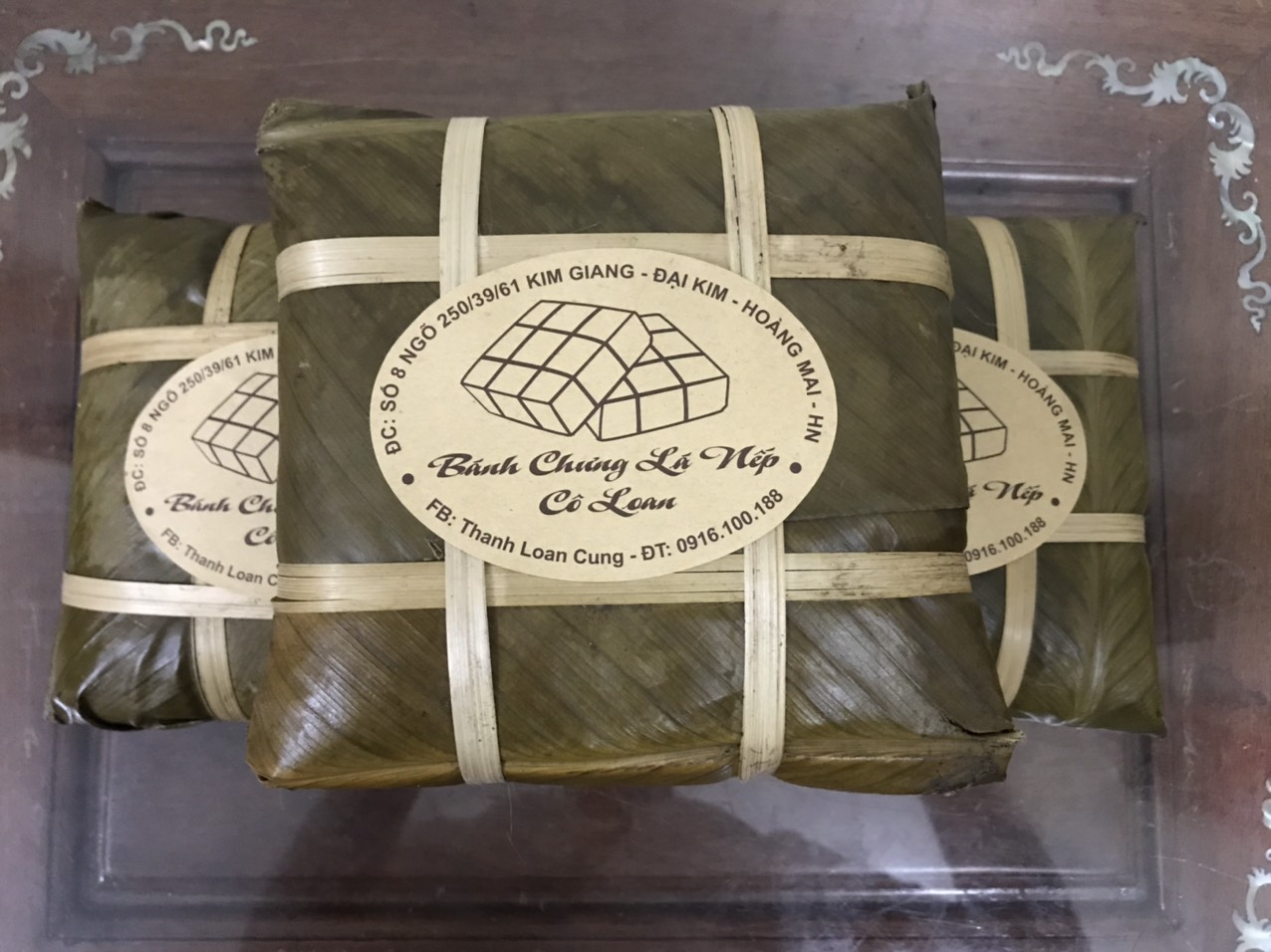 combo 2 Bánh chưng gạo lứt đen và lá nếp nhân mặn