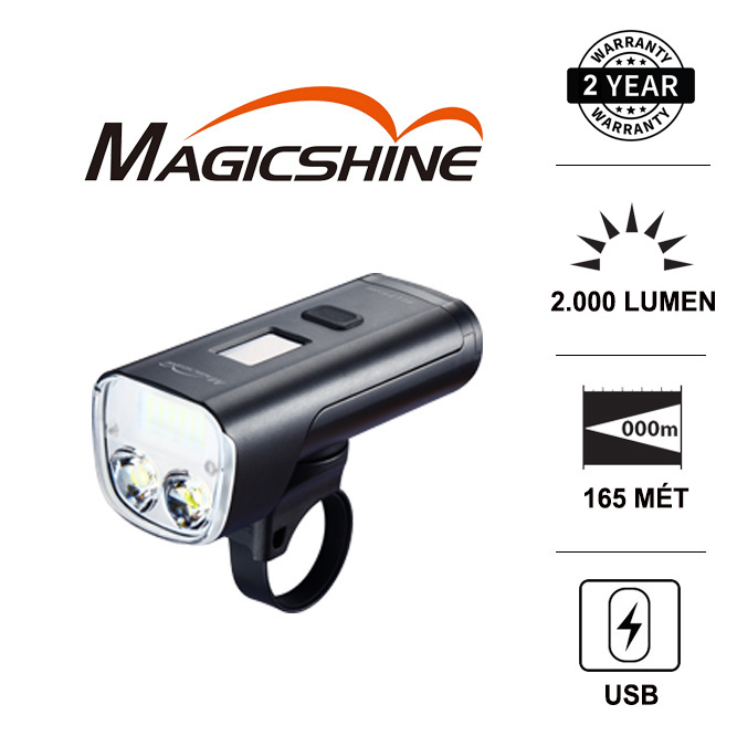 Đèn xe đạp MAGICSHINE ALLTY 2000 độ sáng 2000 Lumen chiếu xa 165m sạc USB