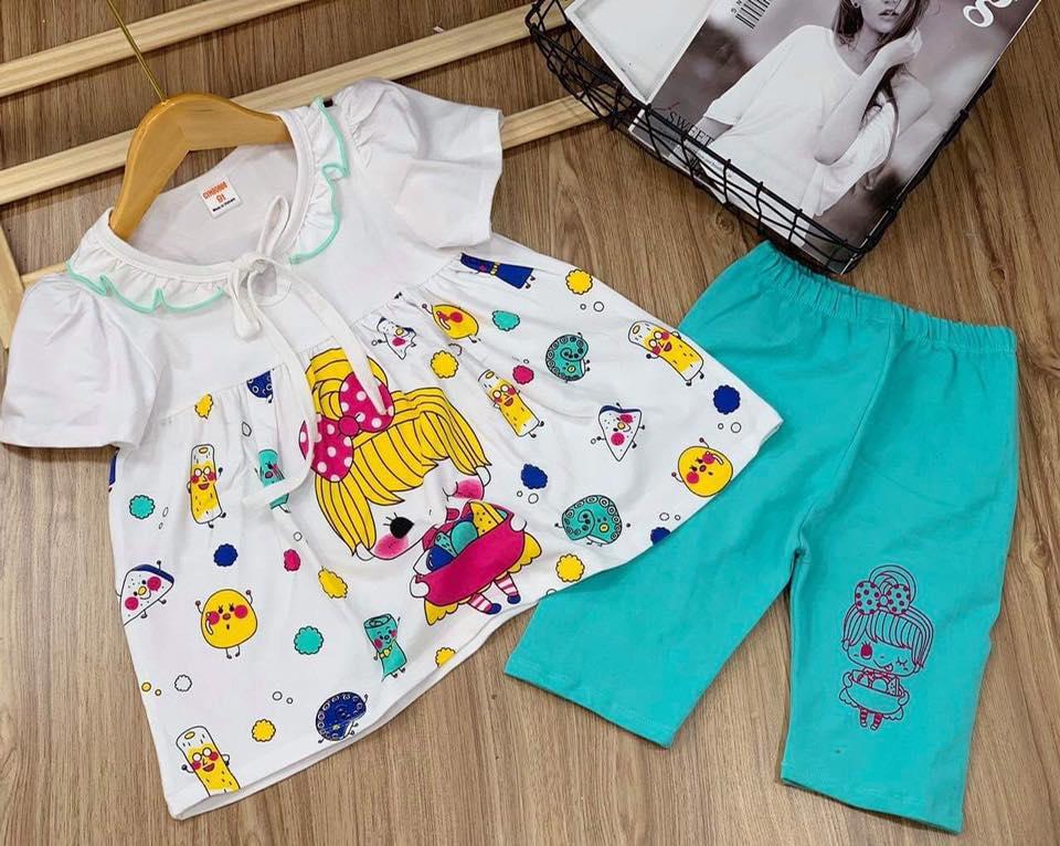 [HCM]BỘ THUN ĐÙI BABYDOLL BÉ GÁI SIZE ĐẠI ĐẾN 40KG NHIỀU MÀU DỄ THƯƠNG