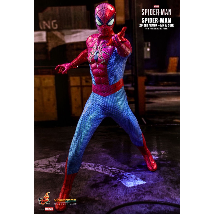HCM][Order báo giá] Mô hình chính hãng Hottoys VGM43: Spiderman (Spider  Armor - MK4 suit) 