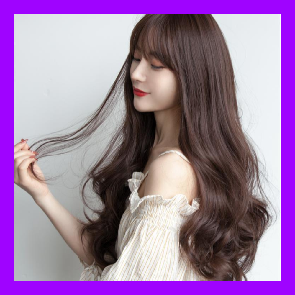 [TẶNG LƯỚI] Tóc giả nữ nguyên đầu sợi tơ dáng xoăn dài 65cm - TG982