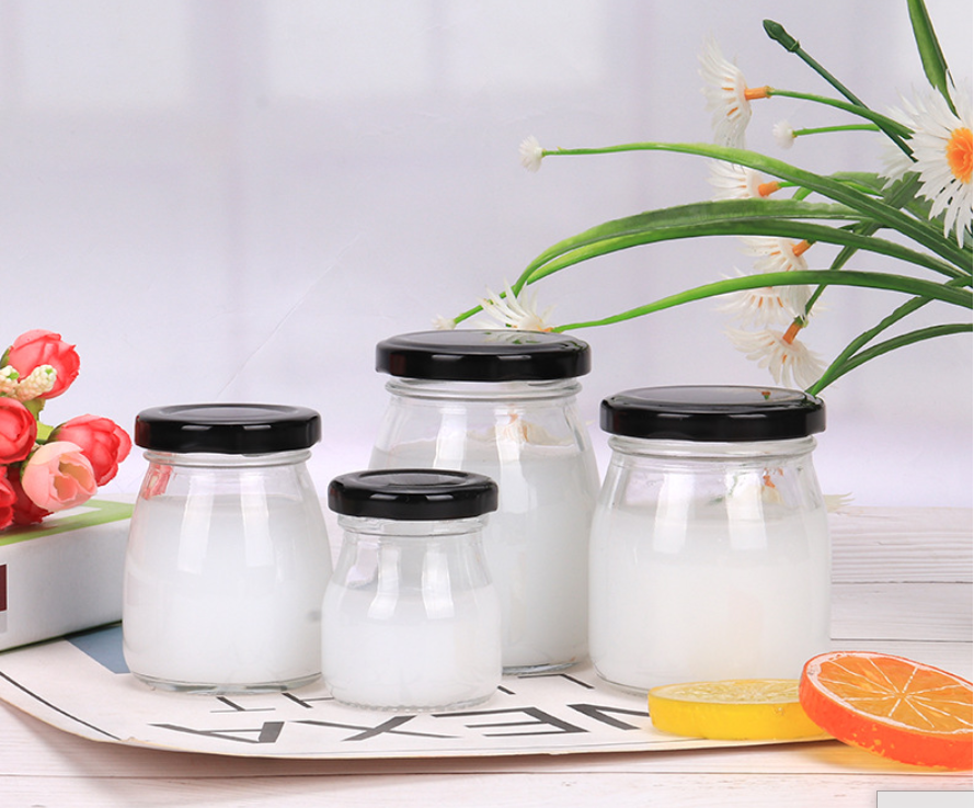 Hủ thủy tinh 100ml 200ml nắp thiếc làm yaourt. sữa chua, chưng yến, đựng sữa. hạt