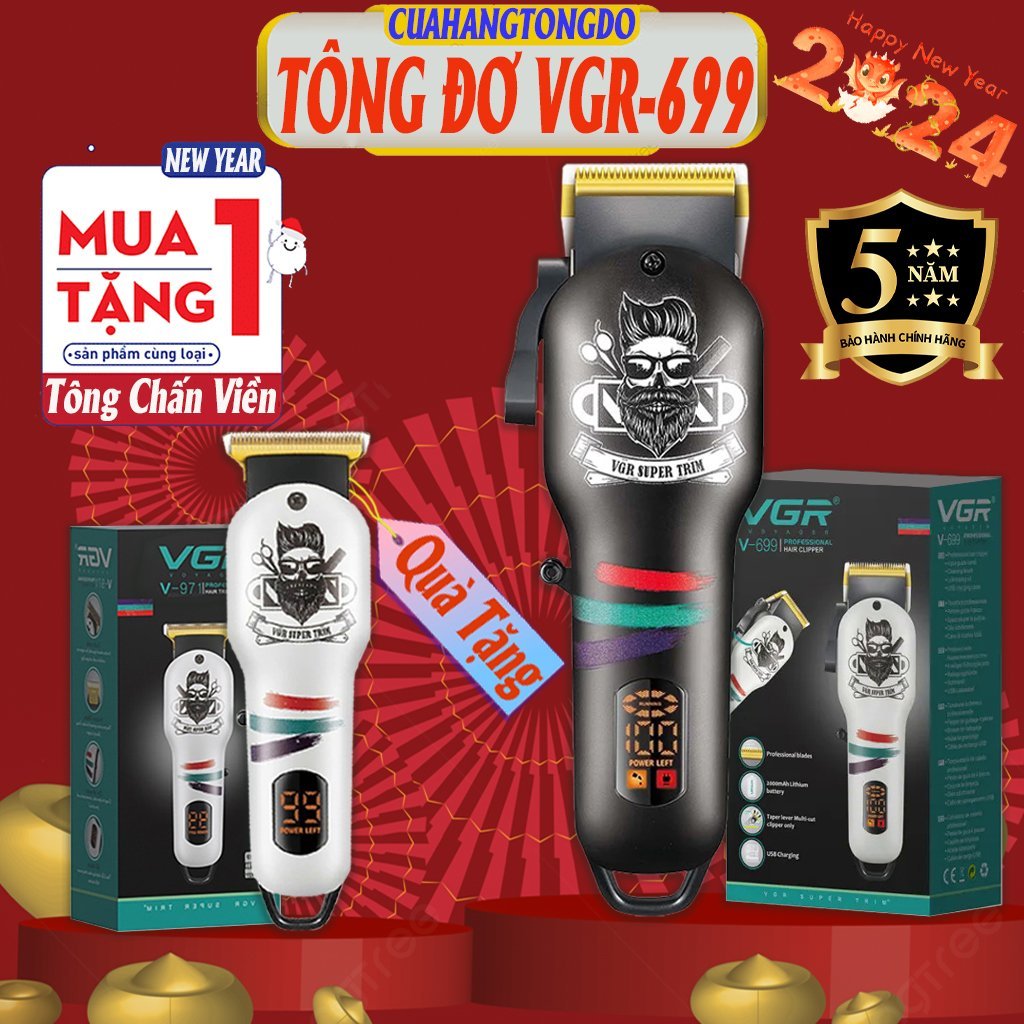 Tông Đơ Cắt Tóc Cao Cấp VGR-699/971, Tông đơ cắt tóc nam, người lớn, trẻ em cao cấp loại tốt chính hãng, Tăng đơ cắt tóc, hớt tóc gia đình, trẻ em, không dây, chuyên nghiệp.