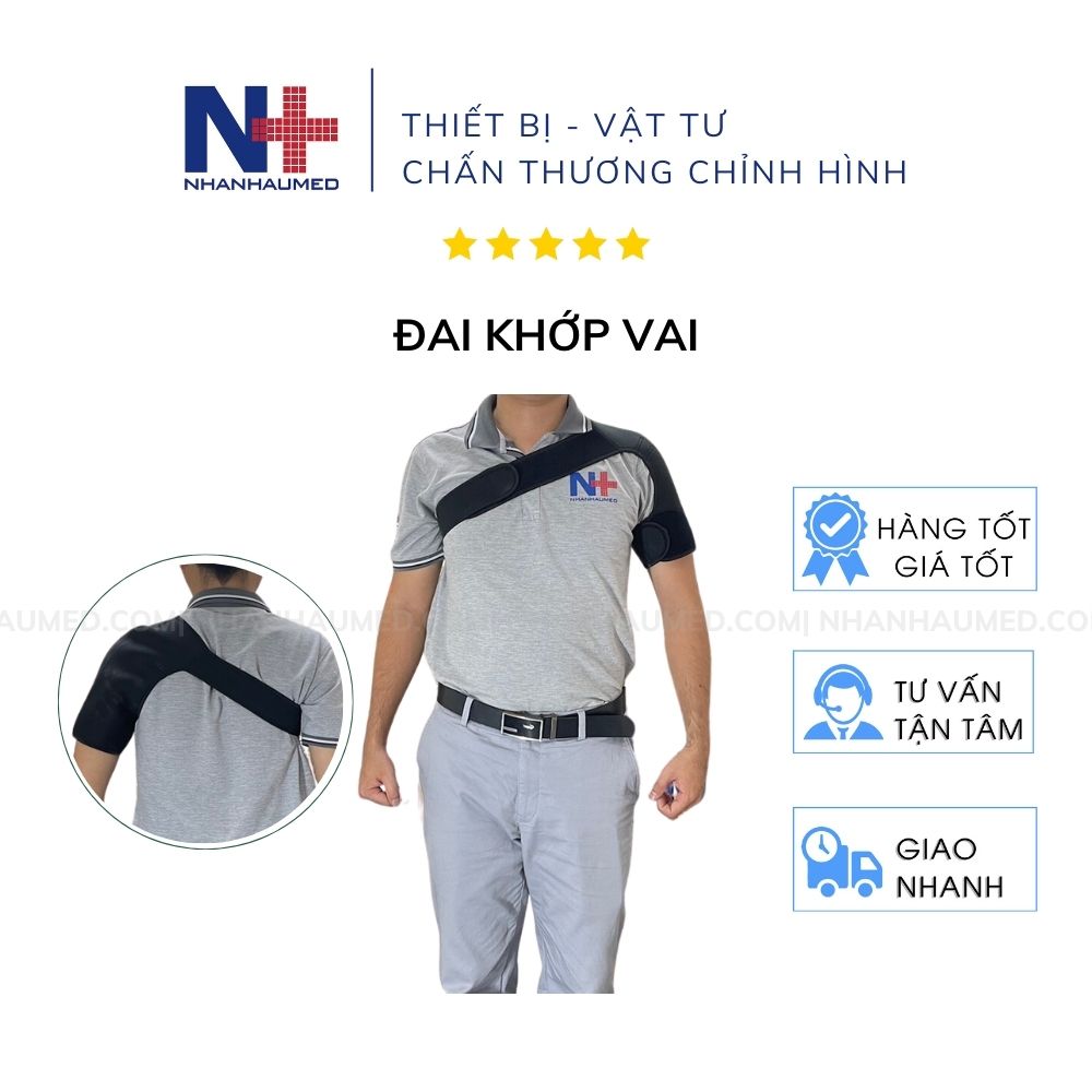 Băng cố định khớp vai - băng thun bó khớp vai thể thao