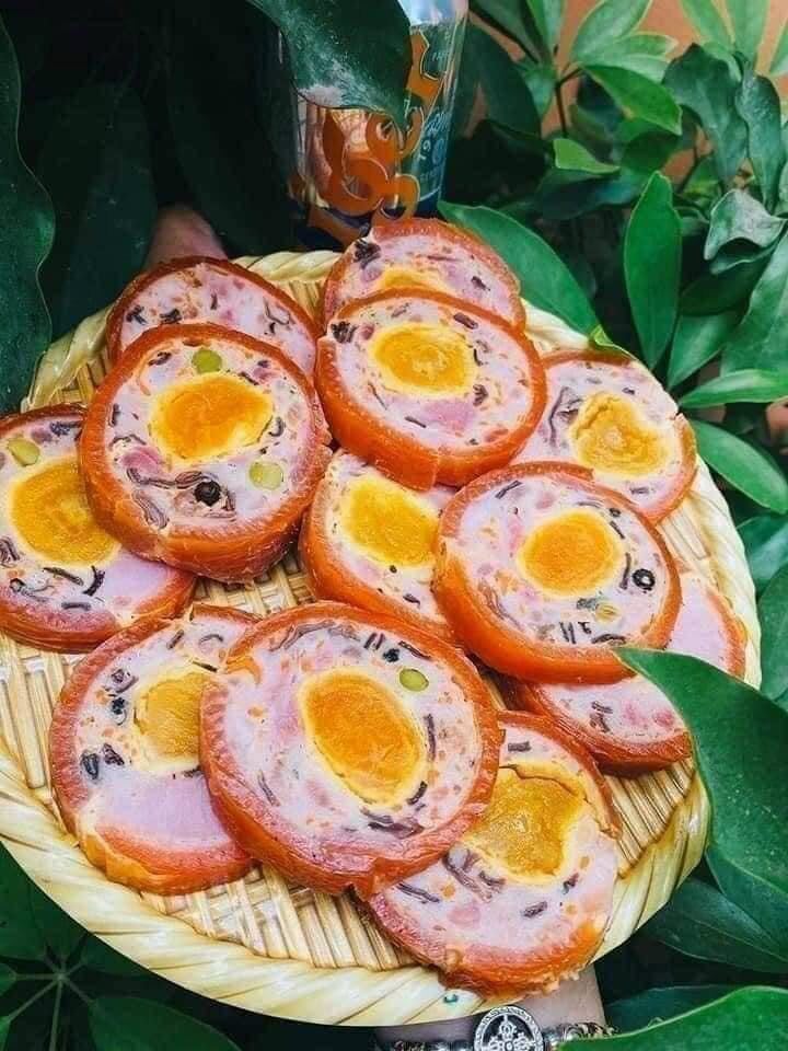 Jambon trứng muối. Chả da cam đòn 500g