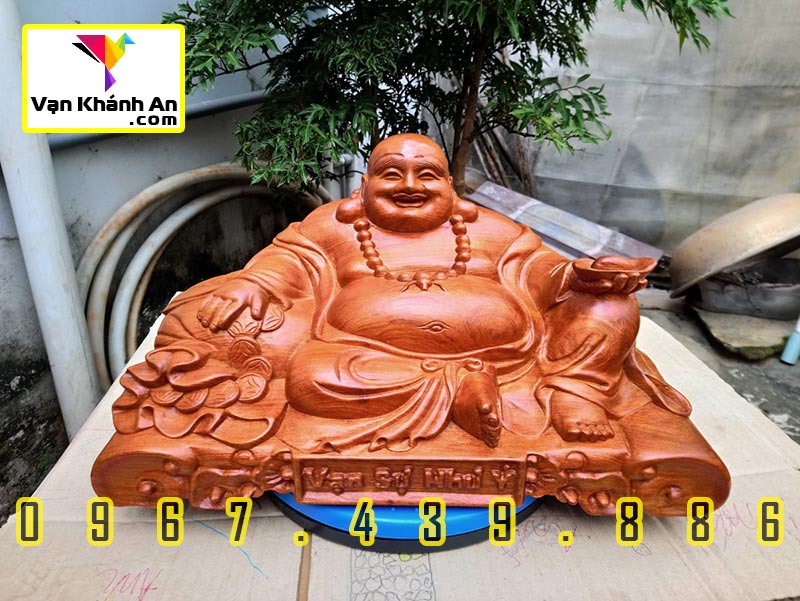 Tượng phật di lặc gỗ hương vạn sự như ý