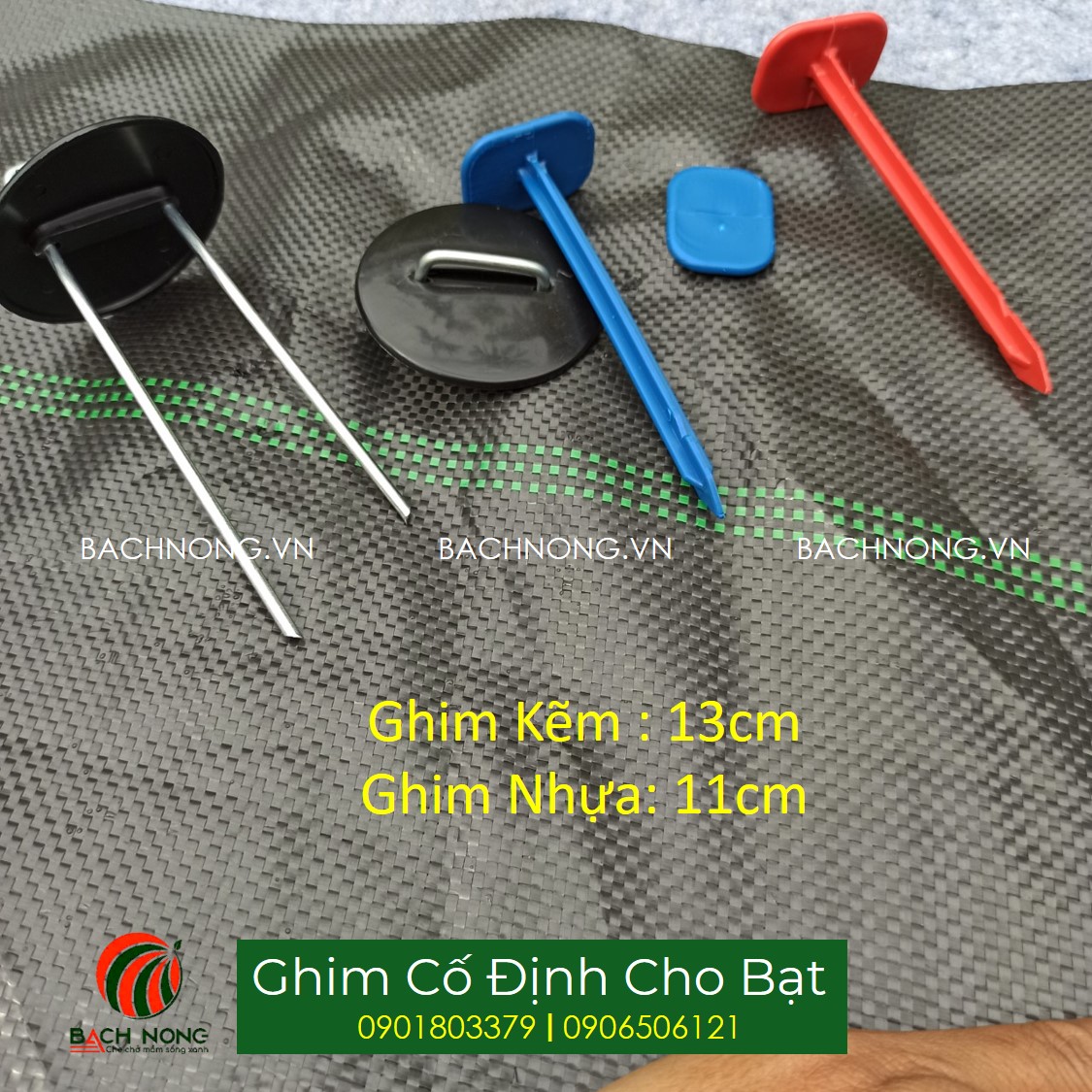 COMBO 100 Ghim sắt mạ kẽm chống ghỉ dùng ghim màng phủ hoặc ghim bạt chống cỏ