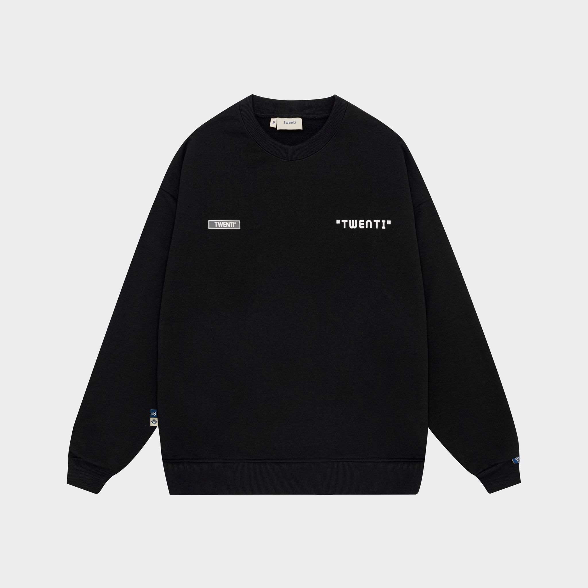 Áo sweater twenti nỉ cotton in chữ hàn