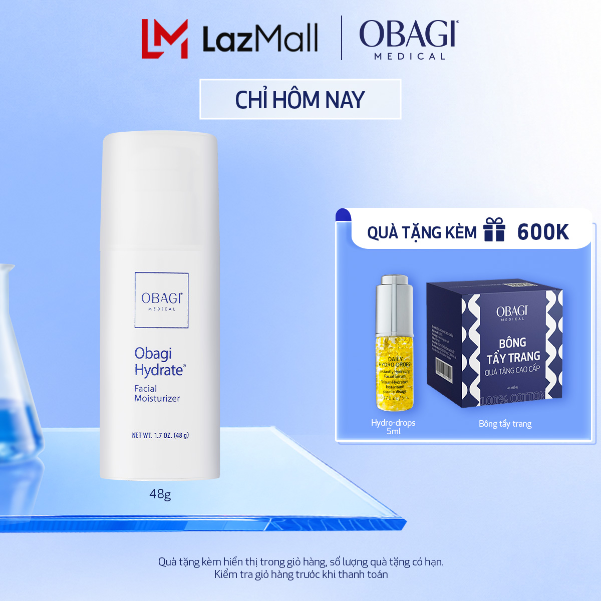Kem Dưỡng Ẩm Suốt 8 Giờ Obagi Hydrate Facial Moisturizer 48g