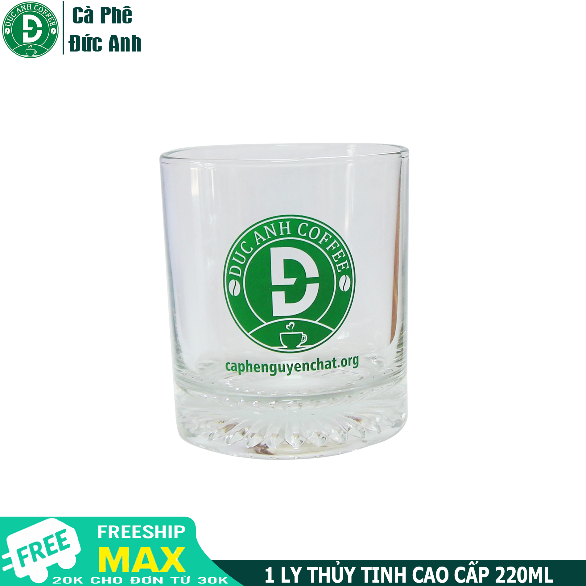 Ly thủy tinh cao cấp 220ml - dùng uống cà phê uống nước uống trà đá uống cafe sữa đá - duc anh coffee