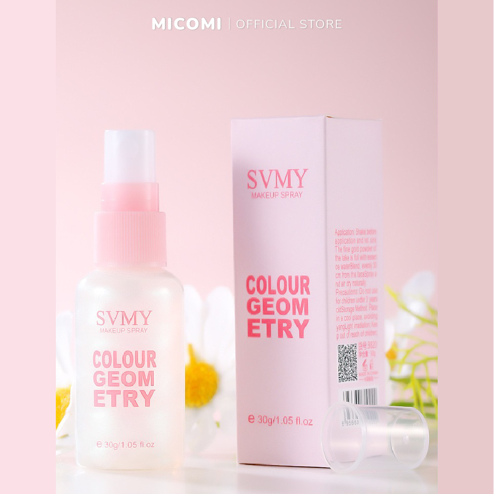  SET 2 Chai Xịt Khóa Nền Giữ Chặt Cố Định Lớp Trang Điểm Xịt Nhũ Makeup Fixer Spray SVMY Lâu Trôi Cấp Ẩm Dưỡng Da Căng Bóng 30G Size Du Lịch MICOMI Cosmetics 