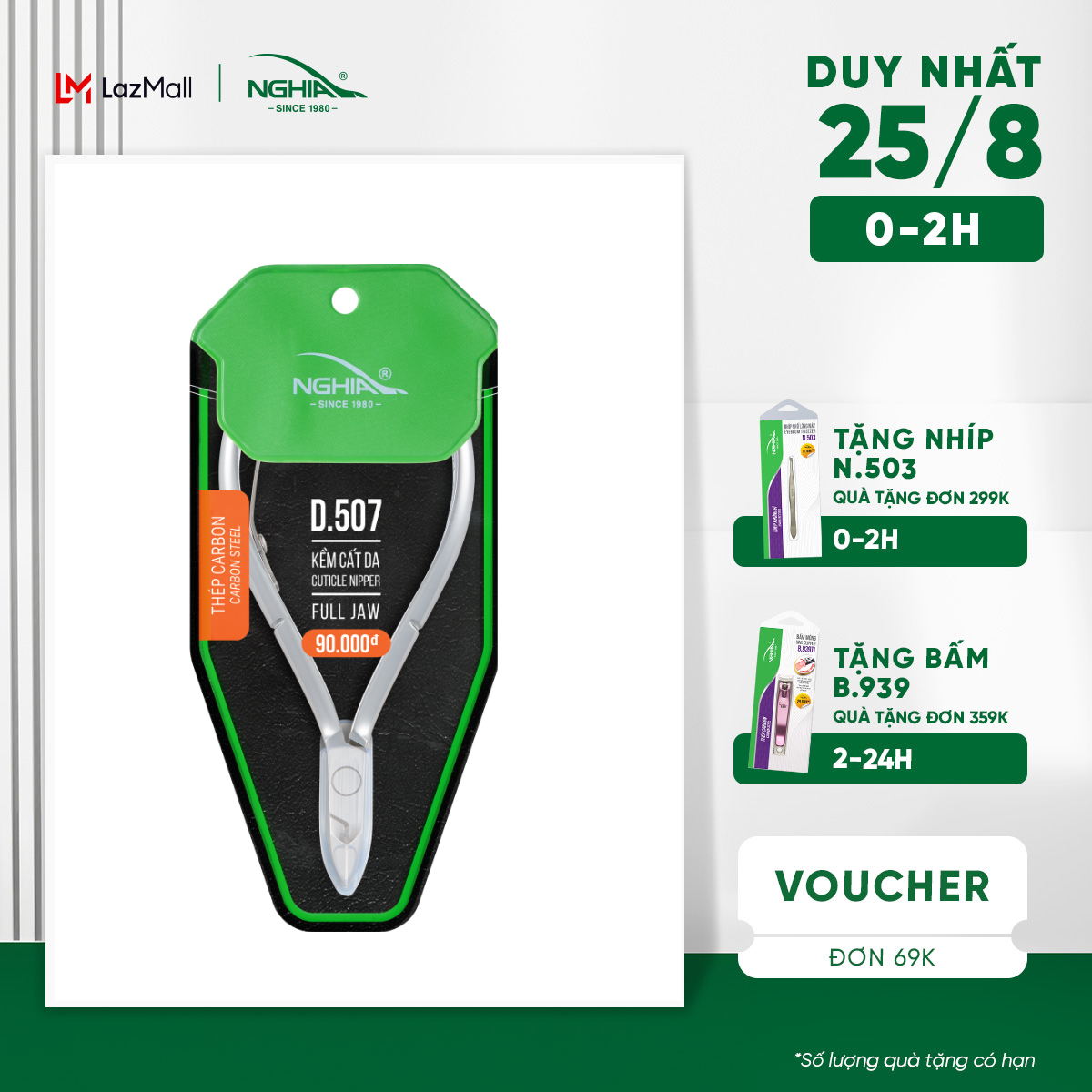 Kềm Cắt Da Bán Nguyệt Thép Chuyên Dụng KỀM NGHĨA D.507