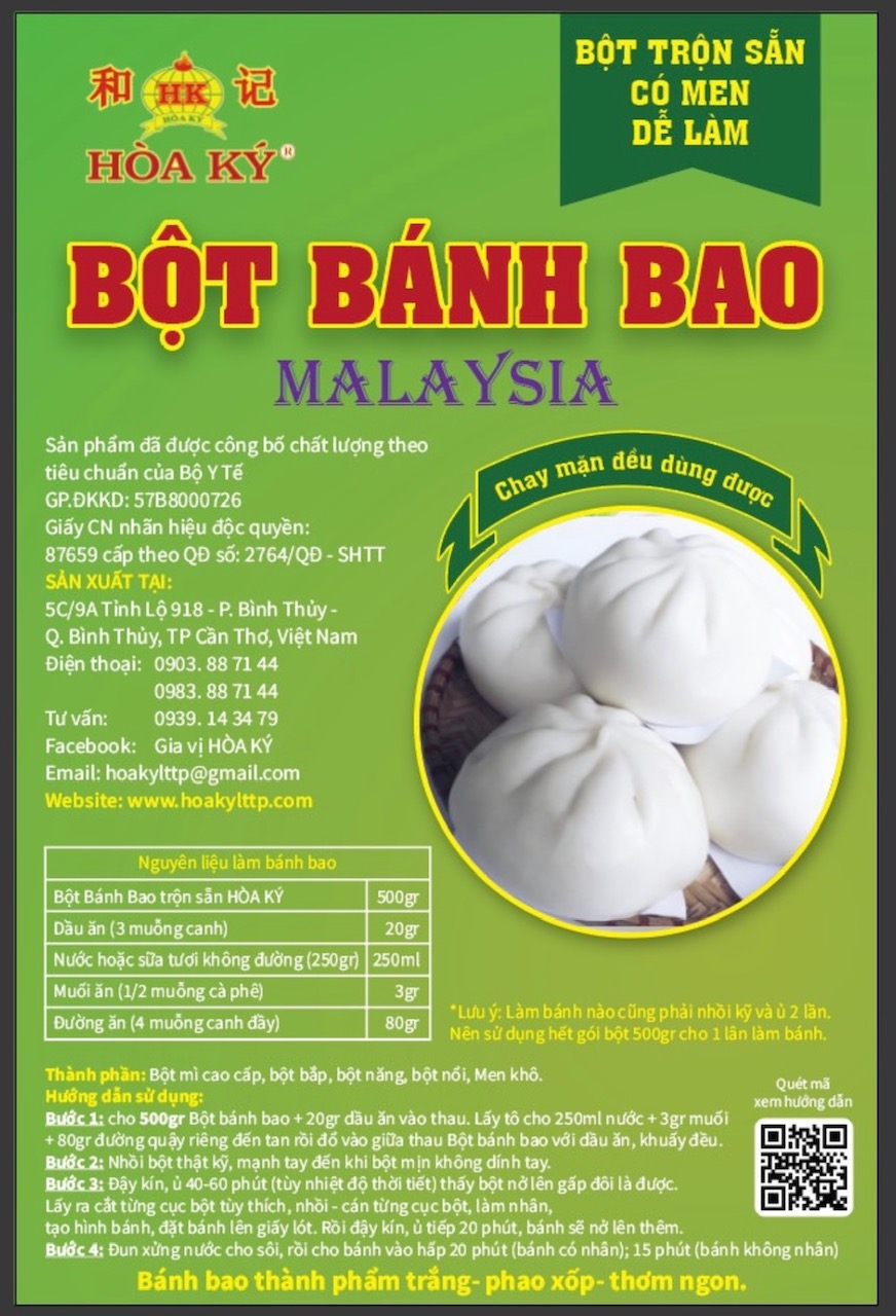 BỘT BÁNH BAO 1kg trộn sẵn, có men,trắng phao,,làm được BÁNH TIÊU- GIÒ CHÁO QUẨY-BÁNH MÌ NGỌT- BÁNH SANDWICH