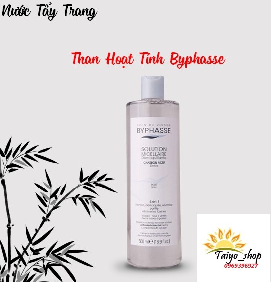 Nước Tẩy Trang Byphasse Micellaire Pure Skin Than Hoạt Tính 500ML