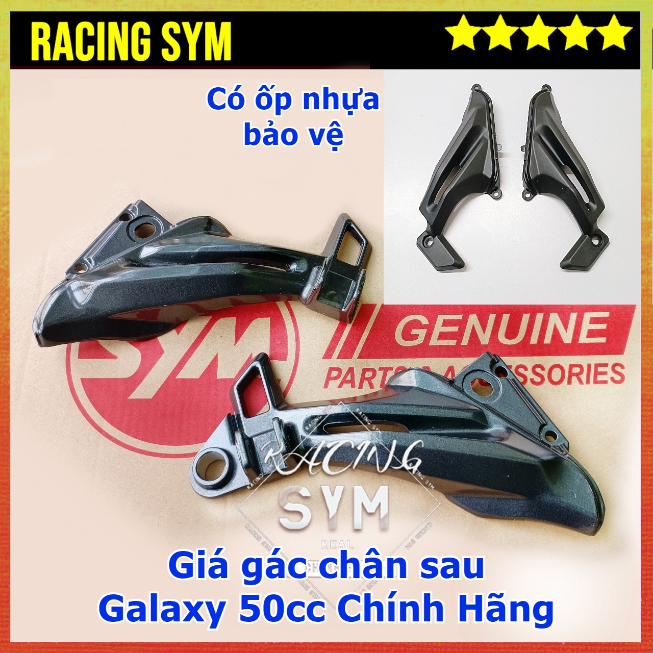 Giá đỡ gác chân sau xe Galaxy 50cc Chính Hãng SYM