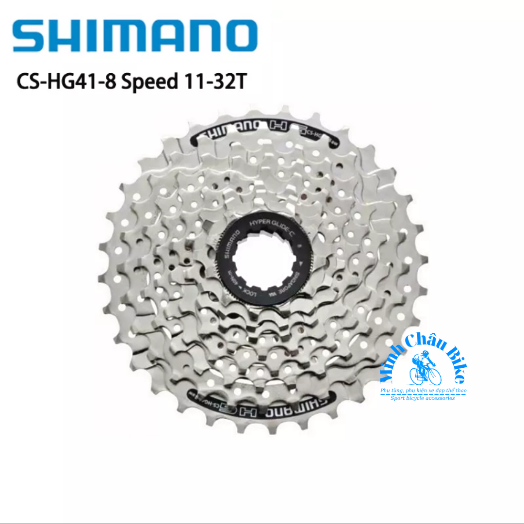 Líp thả líp 8 xe đạp shimano cs-hg41-8speed 11-32t / 11-34t - hàng chính hãng