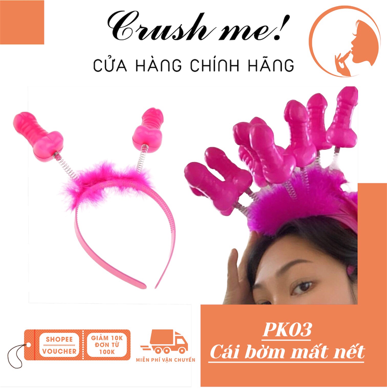 Crush me! PK04 Bờm Tóc Con Ciu Lông Cài mất nết Ngộ Nghĩnh Đáng Yêu hài hước vui nhộn troll Kiu cẹc chim cu dương vật